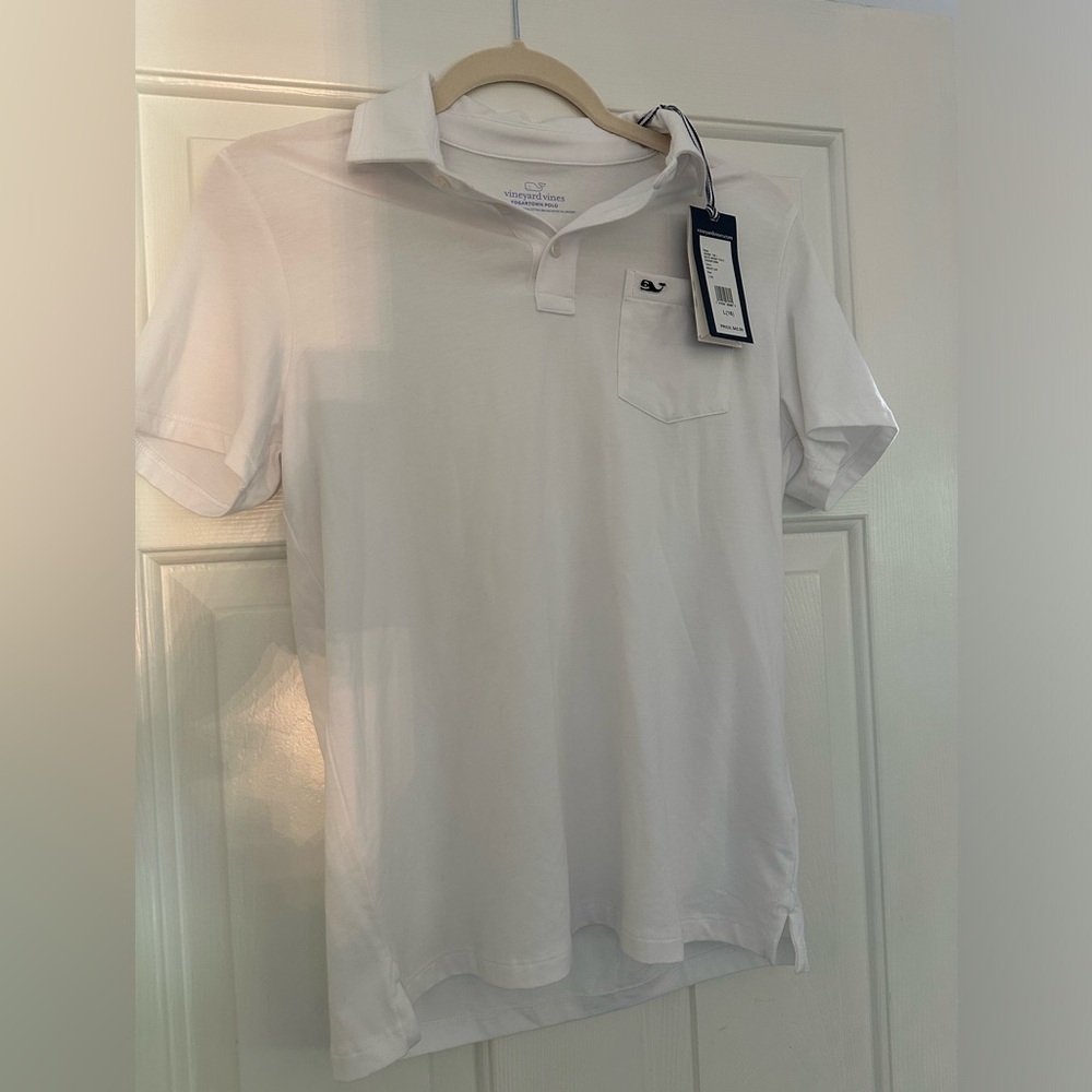 NWT Vineyard Vines Boys White Polo Shirt